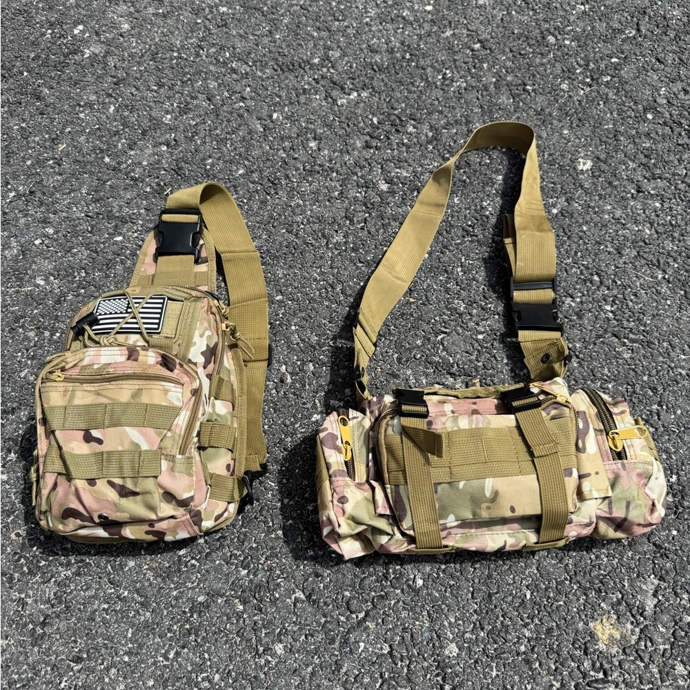 Camouflage Tactical Sling Bag Set - Picture 6 of 7
